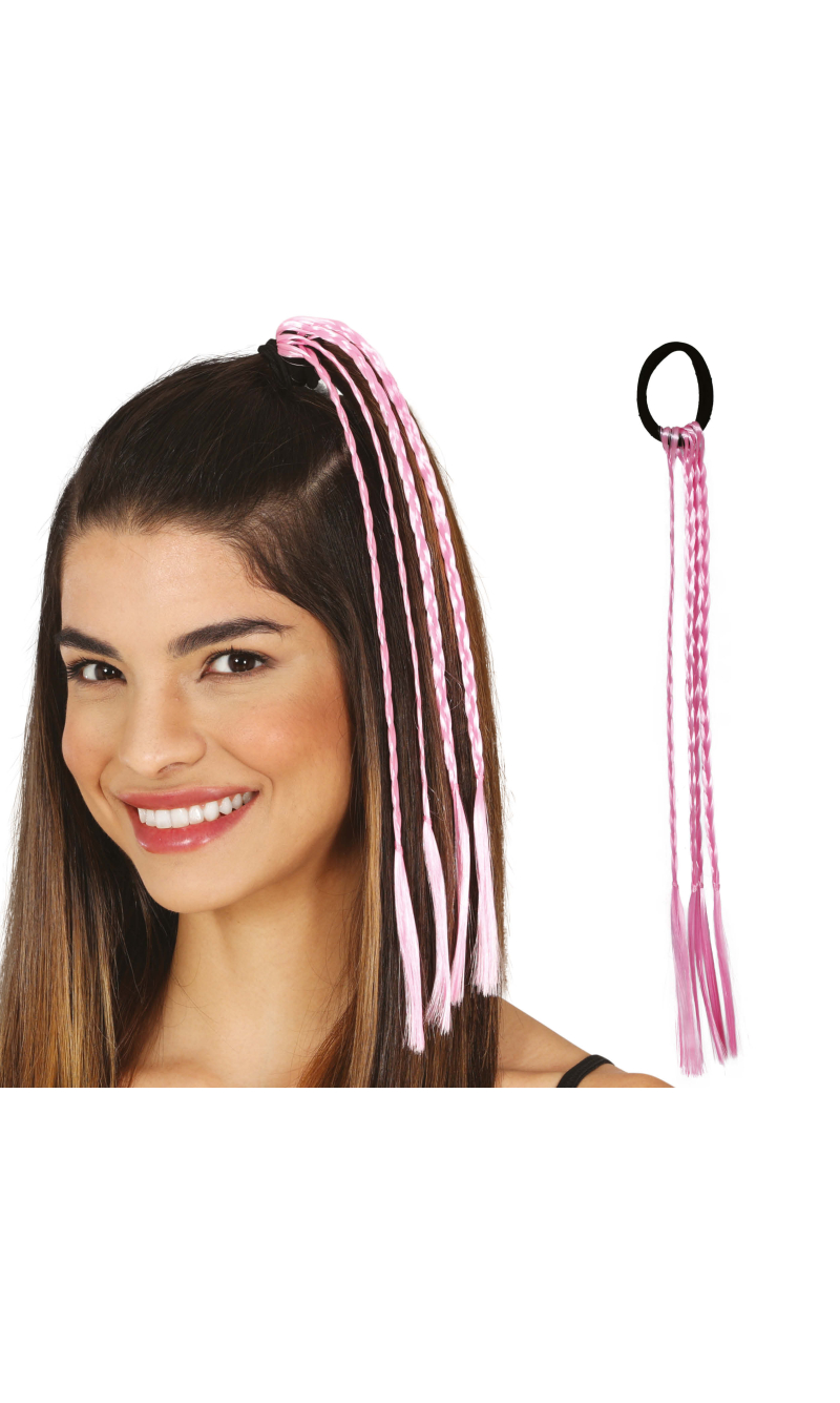 Hair Extensions Braids Pink 35cm - 3pk