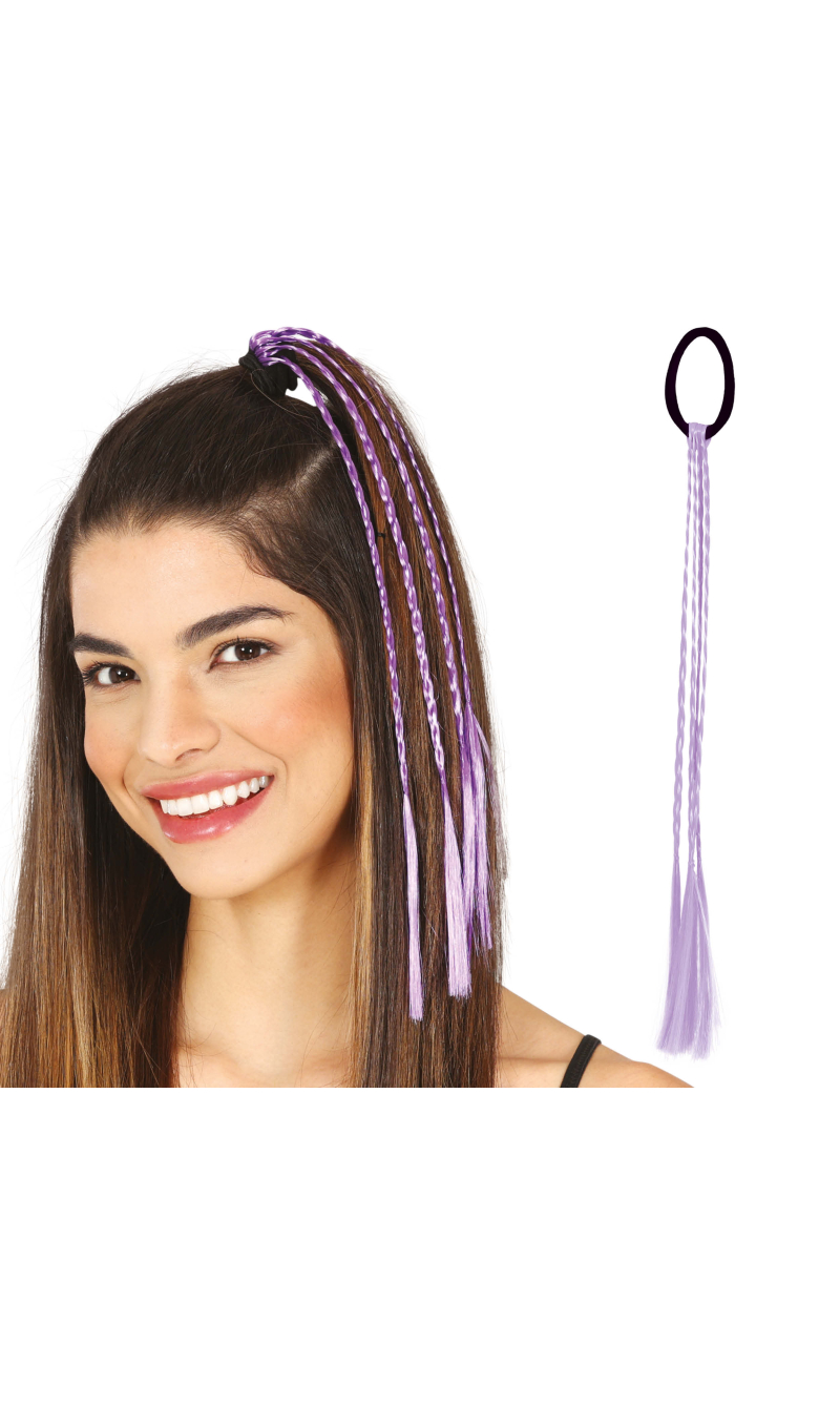 Hair Extensions Braids Purple 35cm - 3pk