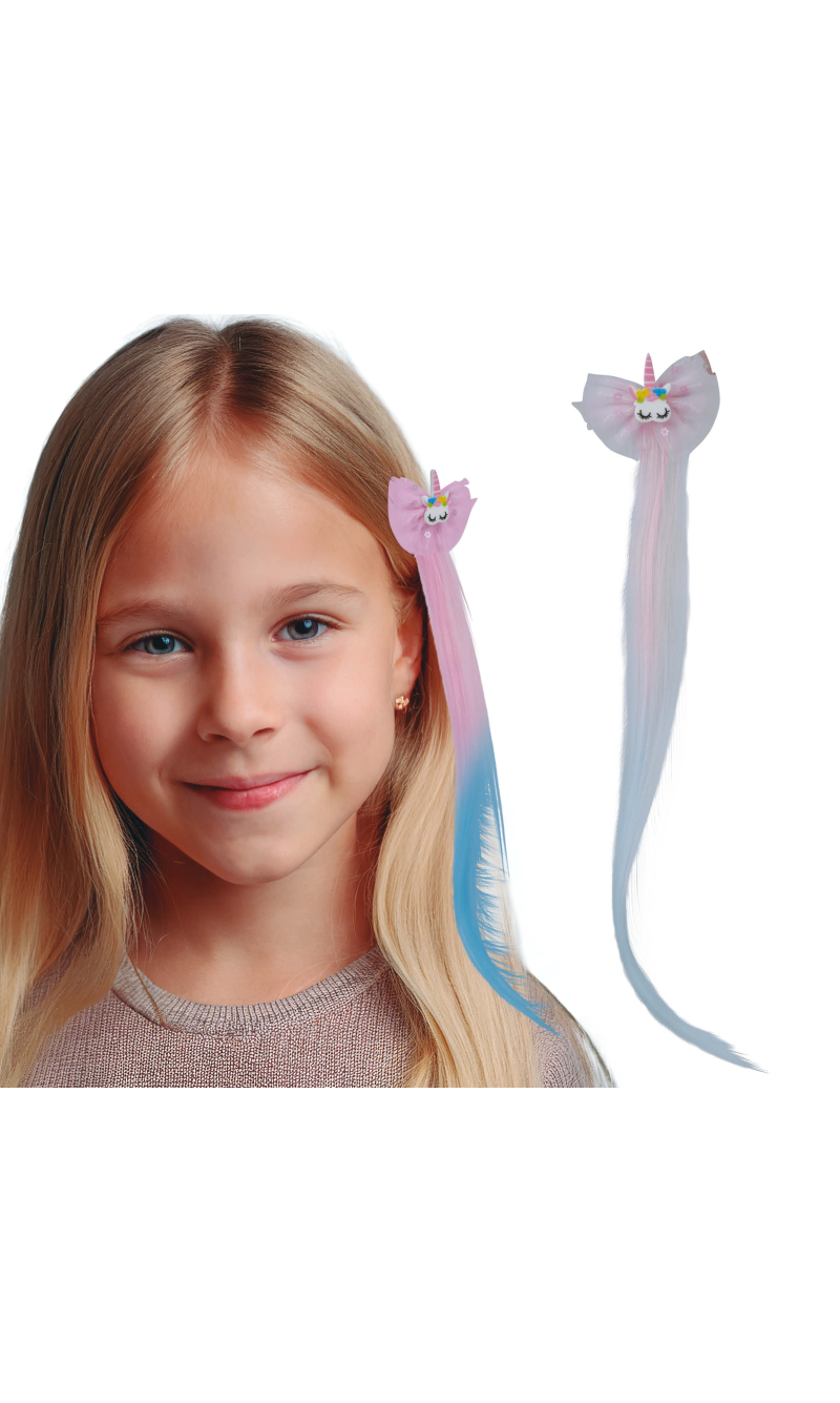 Hair Extension With Unicorn Pink 35cm