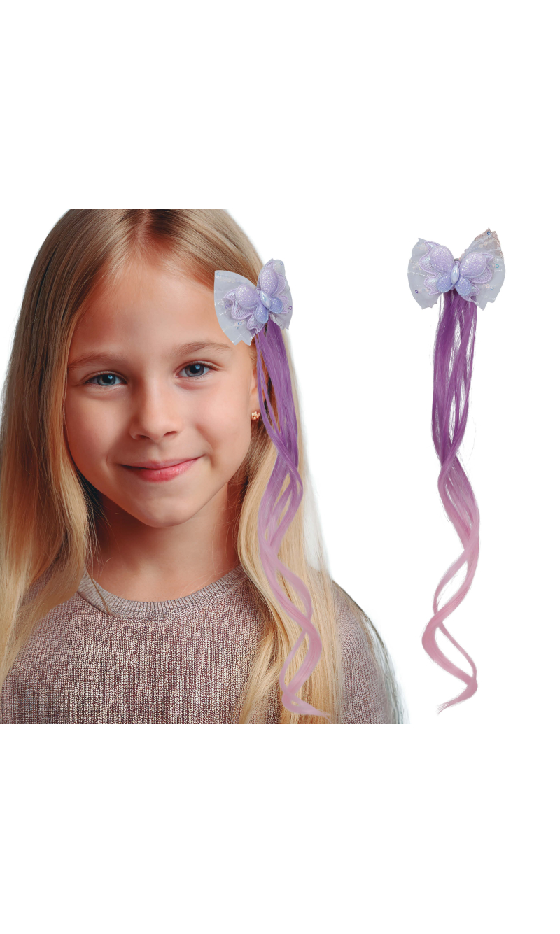 Hair Extension With Butterfly Lilac 35cm