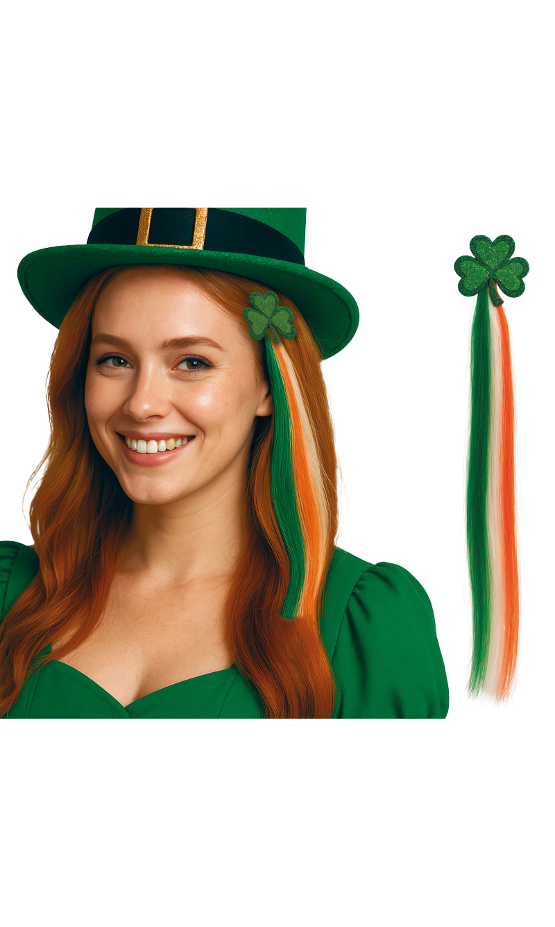 St Patrick Shamrock Hair Extension 40cm