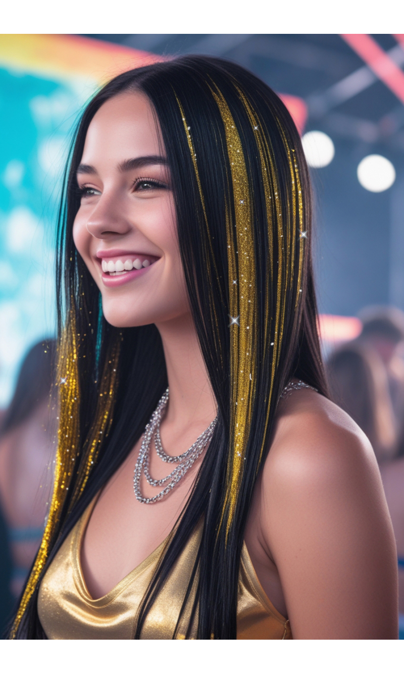 Hair Extensions 50cm Gold - 3pk