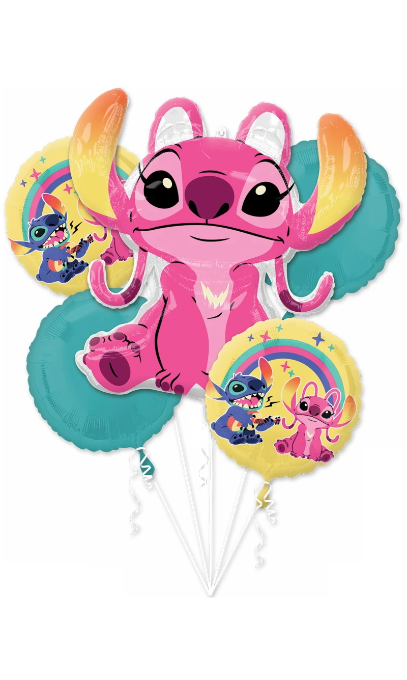 Lilo and Stitch Foil Balloon Bouquet - 5pk