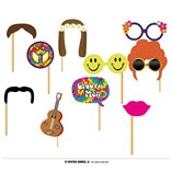 Hippy Photo Booth Set x 12pcs
