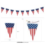 America Pennant Flag Banner - 10Mts