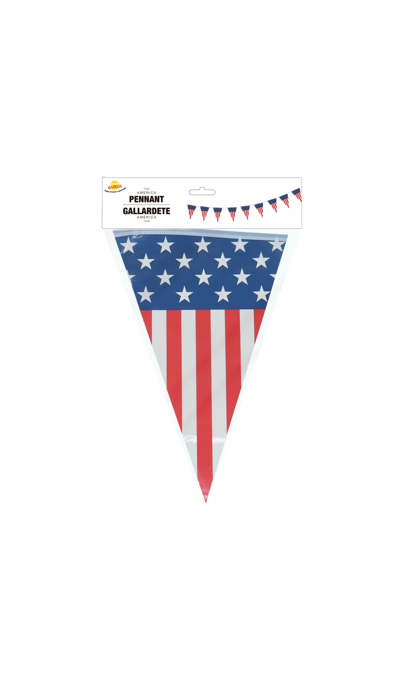 America Pennant Flag Banner - 10Mts