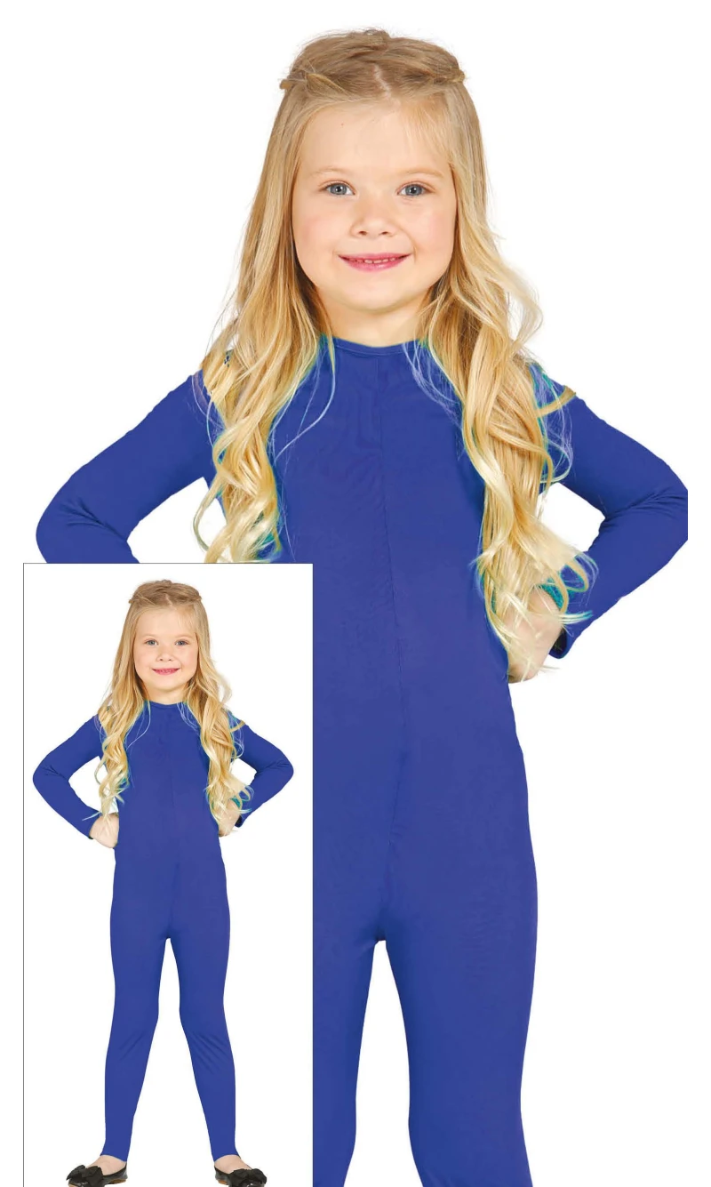 Child Spandex Bodysuit Navy Blue - Age 3 to 5 Years