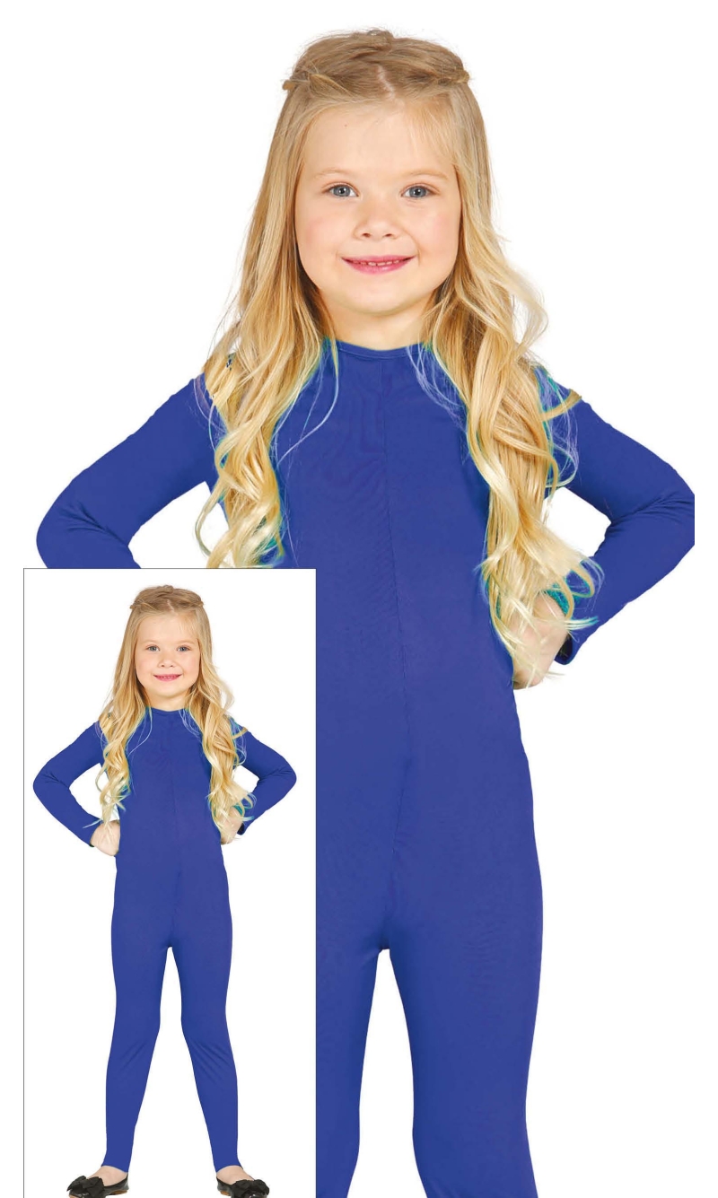 Child Spandex Bodysuit Navy Blue - Age 5 to 8 Years