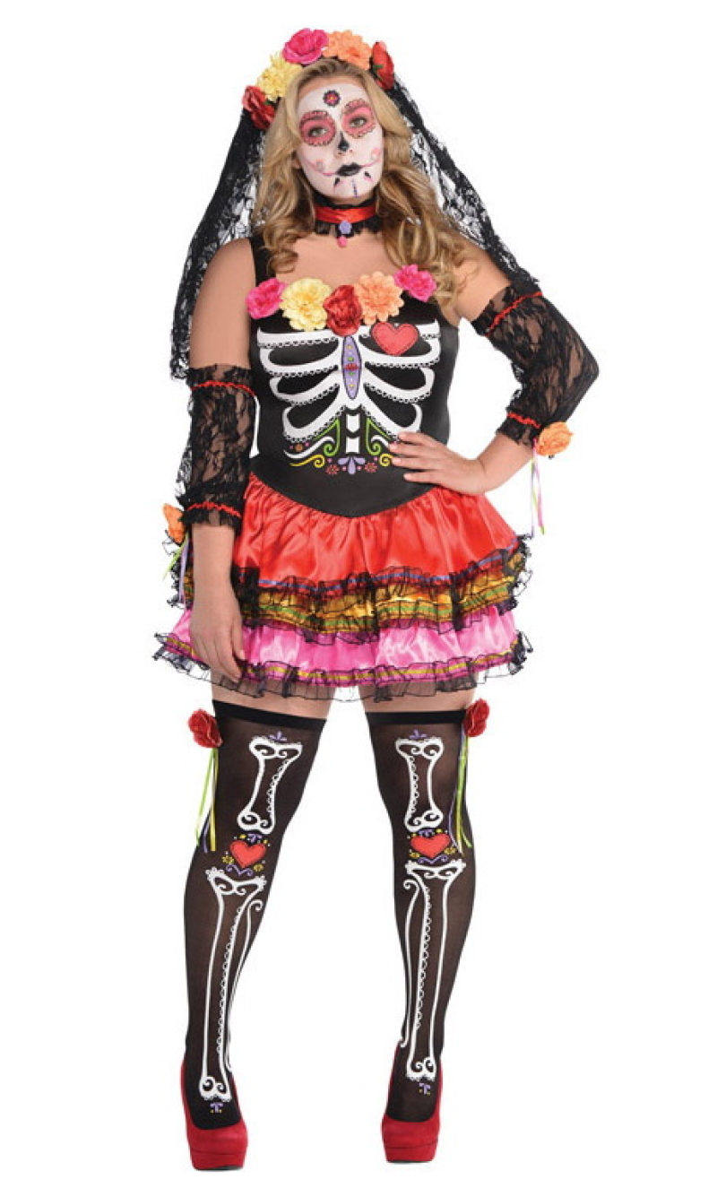 Day of the Dead Lady - Adult Size Extra Large