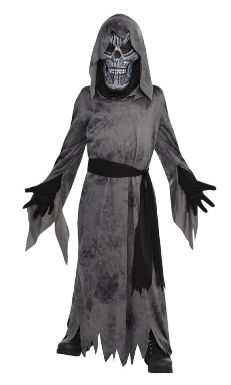 Ghastly Ghoul Black Boy Costume - Age 8 to 10 Years