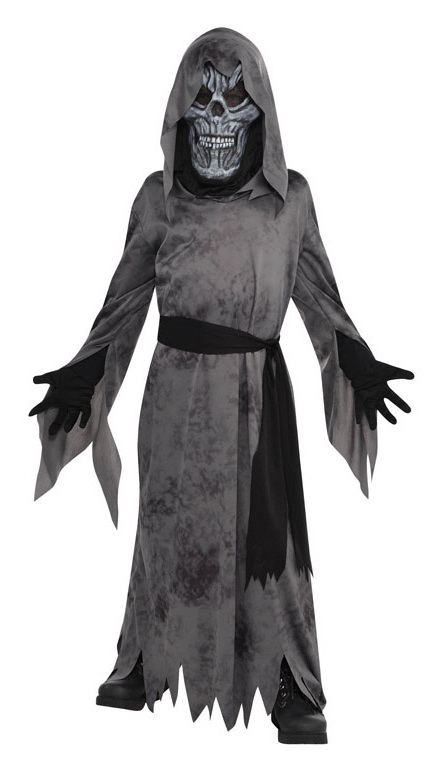 Ghastly Ghoul Black Boy Costume - Age 8 to 10 Years