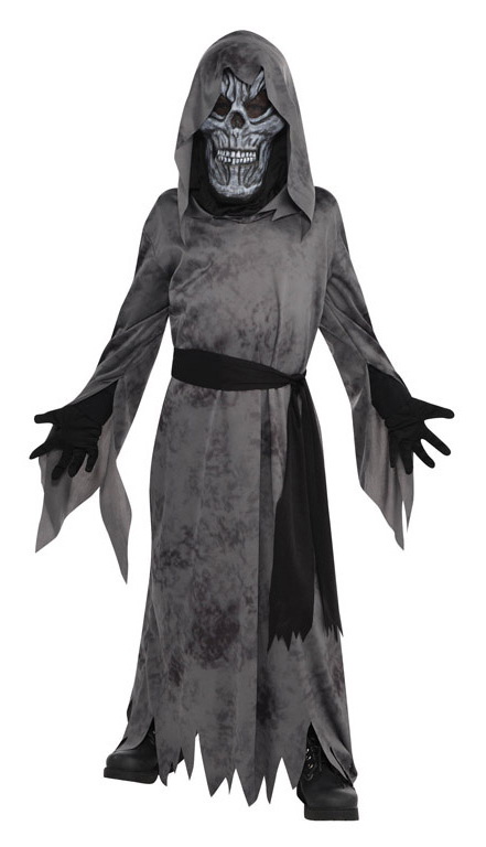 Ghastly Ghoul Black Boy Costume - Age 12 to 14 Years