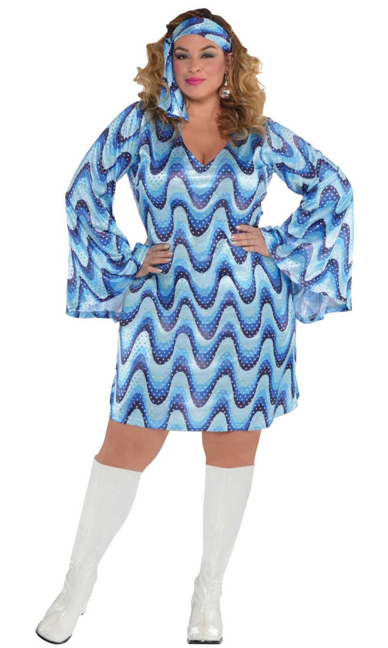 Funky Disco Lady Diva Costume - Adult Size XXL
