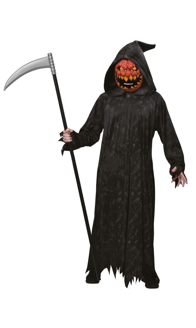 Pumpkin Reaper Costume - Age 11 to 12 Years