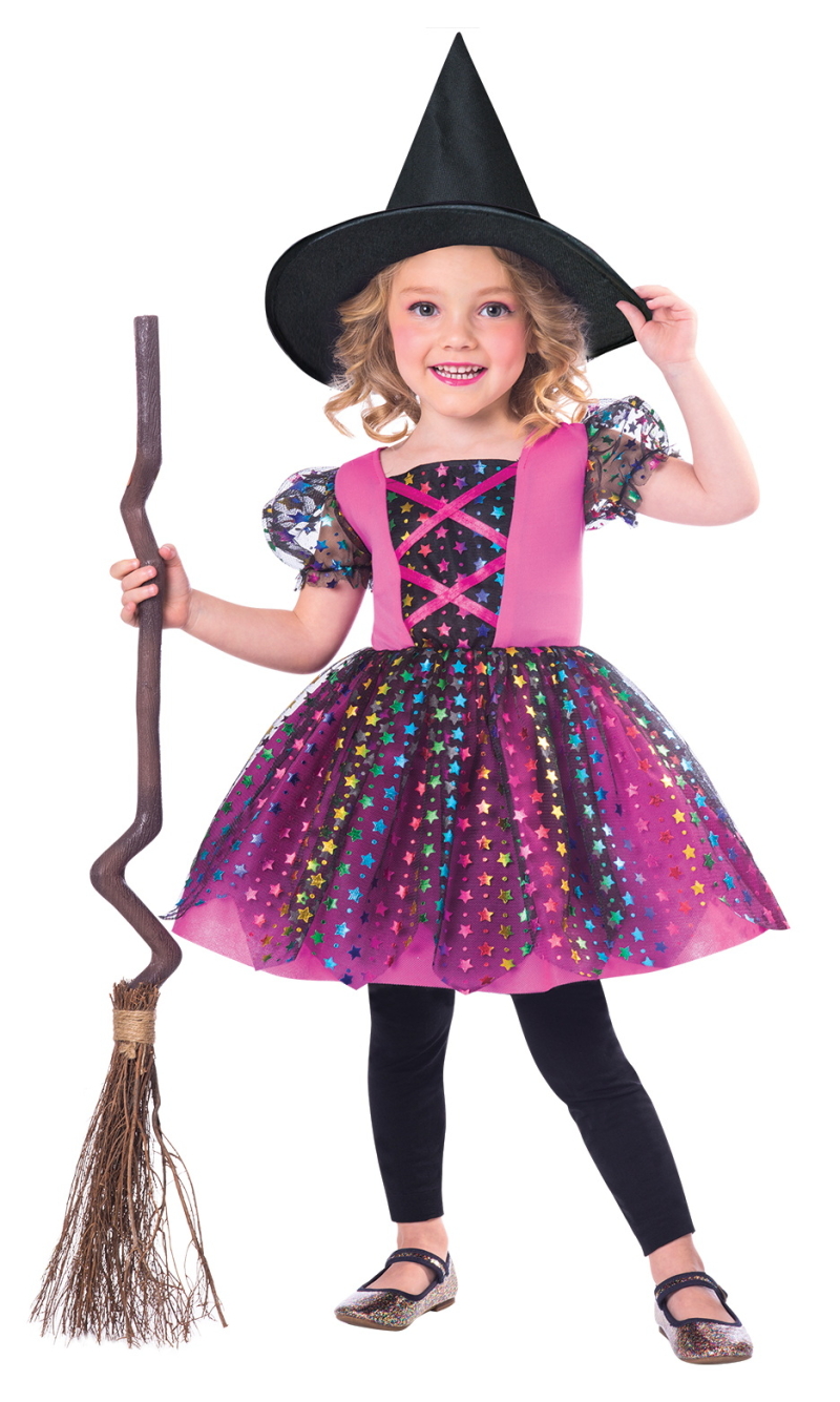 Pink Rainbow Witch Costume - Age 2 to 3 Years