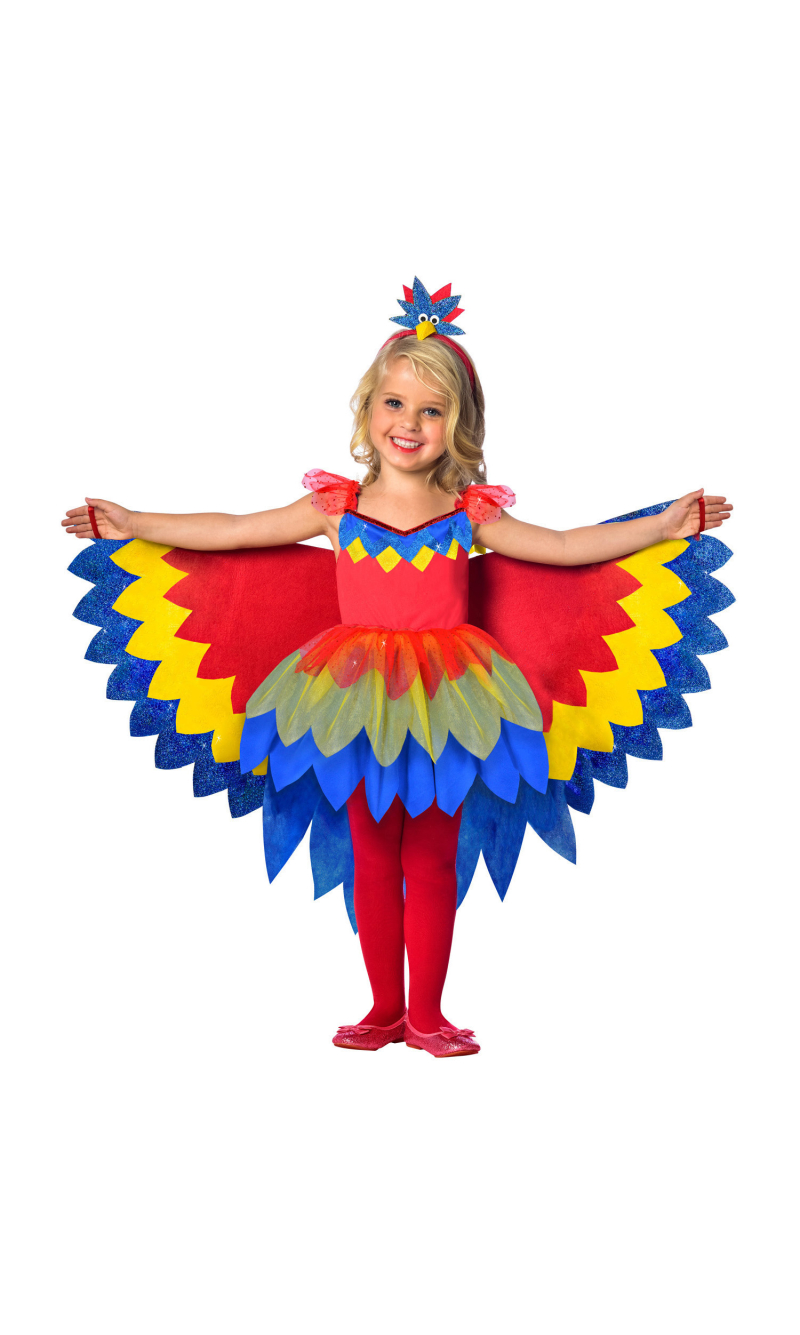 Pretty Parrot Fairy Girl Costume - Age 5 to 6 Years