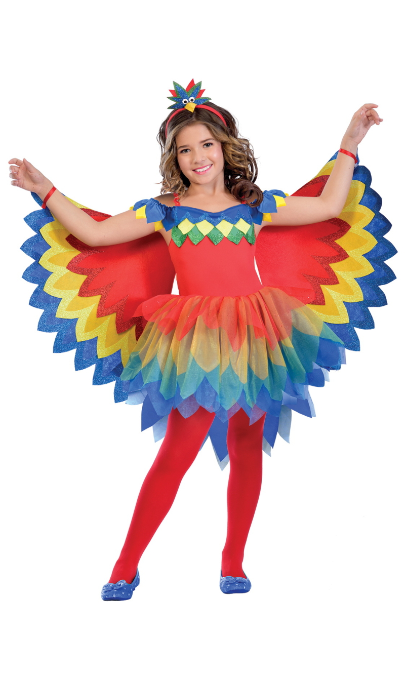 Pretty Parrot Fairy Girl Costume - Age 11 to 12 Years