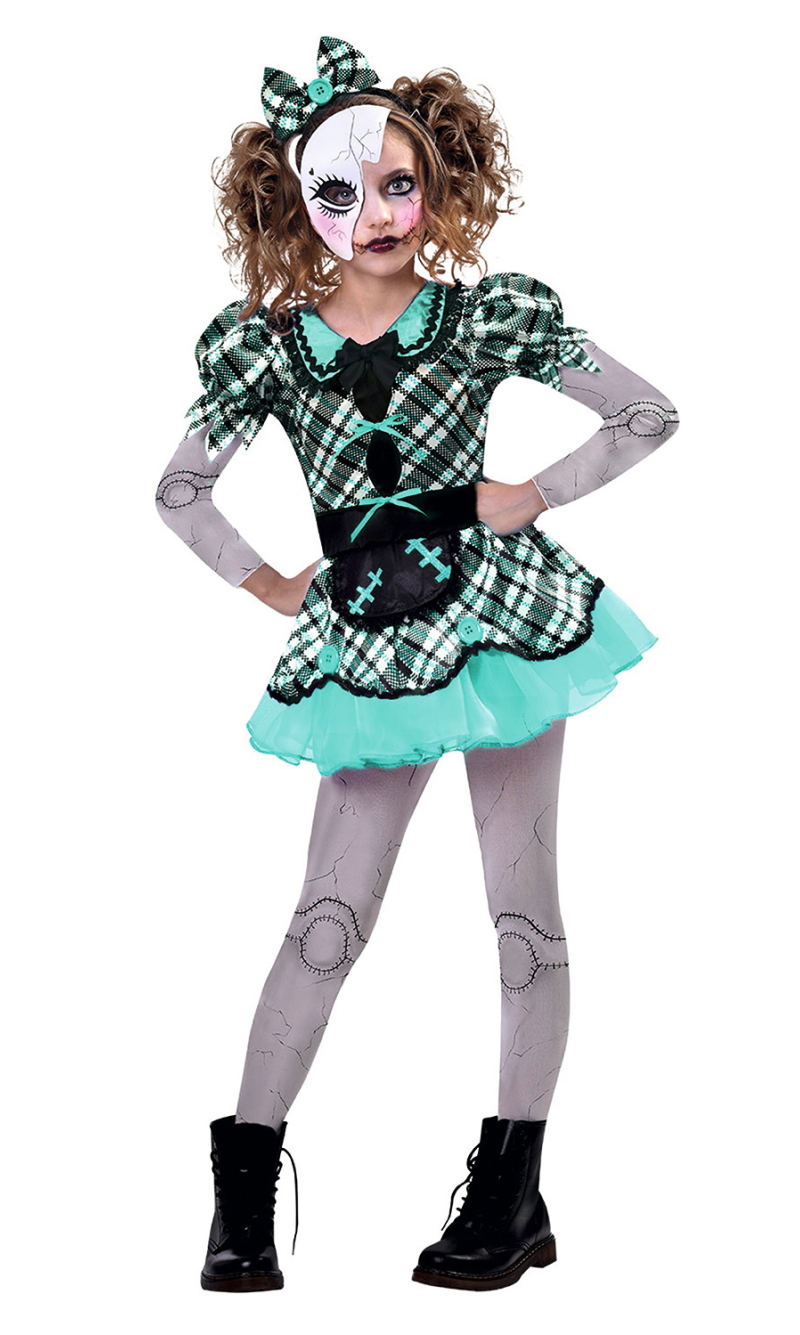 Dark Doll Girl Costume - Age 10 to 12 Years