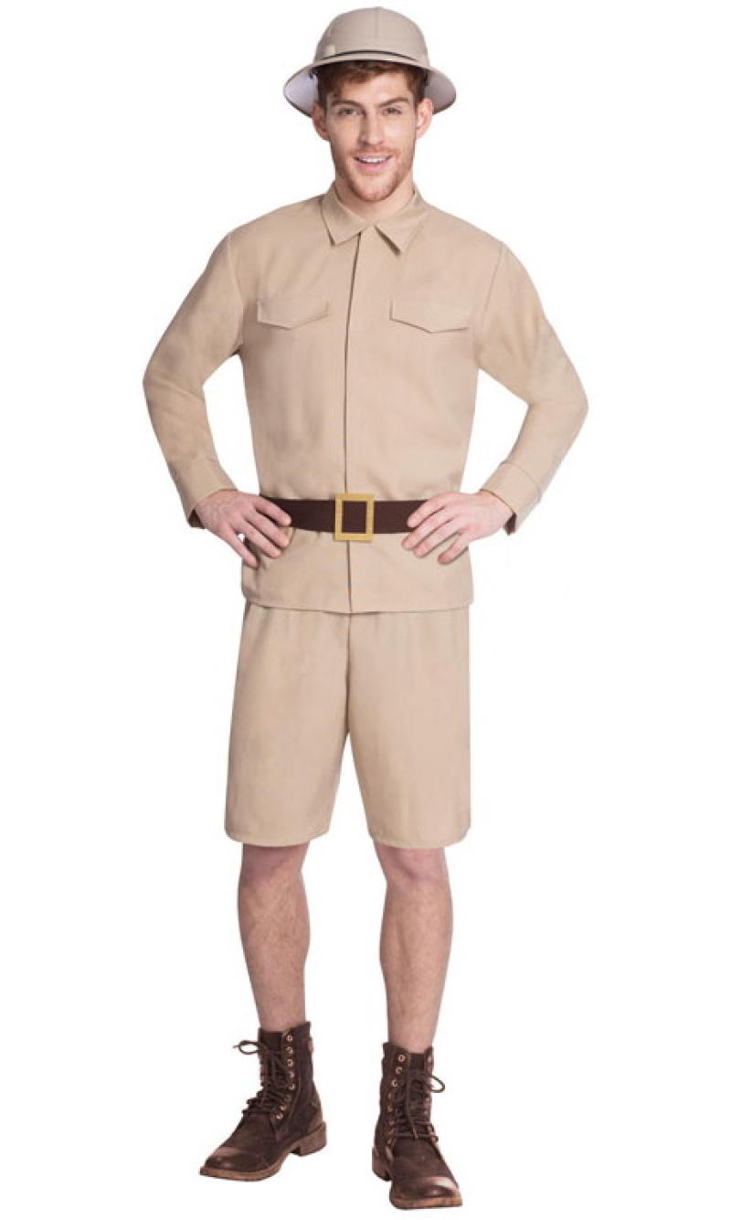 Safari Man Man Costume - Adult Size Extra Large