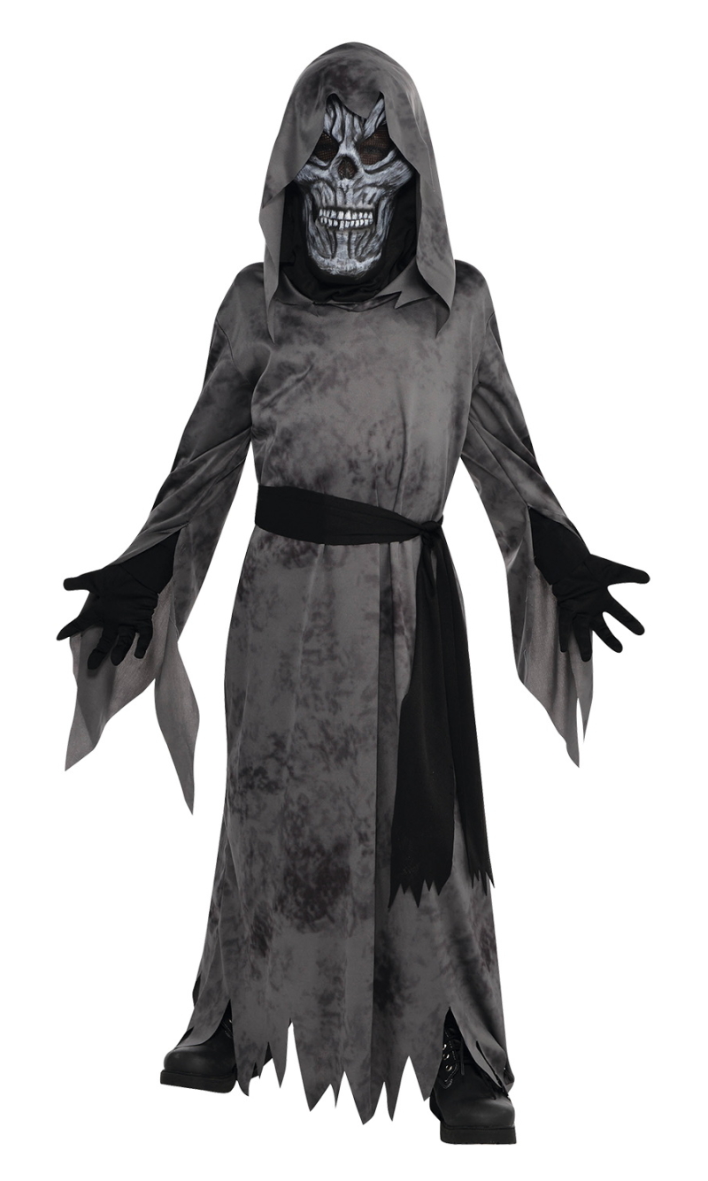 Ghastly Ghoul Black Boy Costume - Age 10 to 12 Years