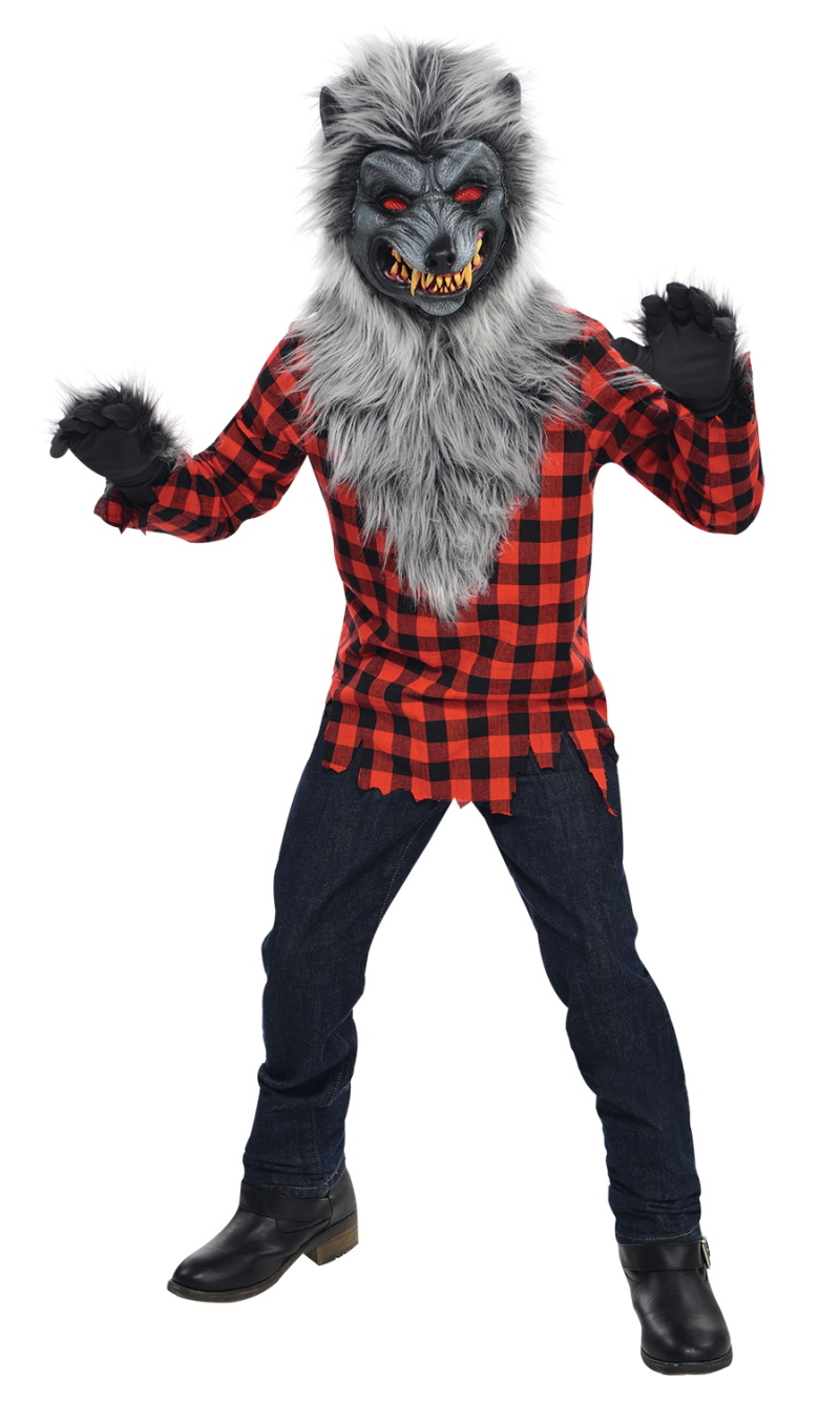 Hungry Howler Wolf Boy Costume - Age 10 to 12 Years
