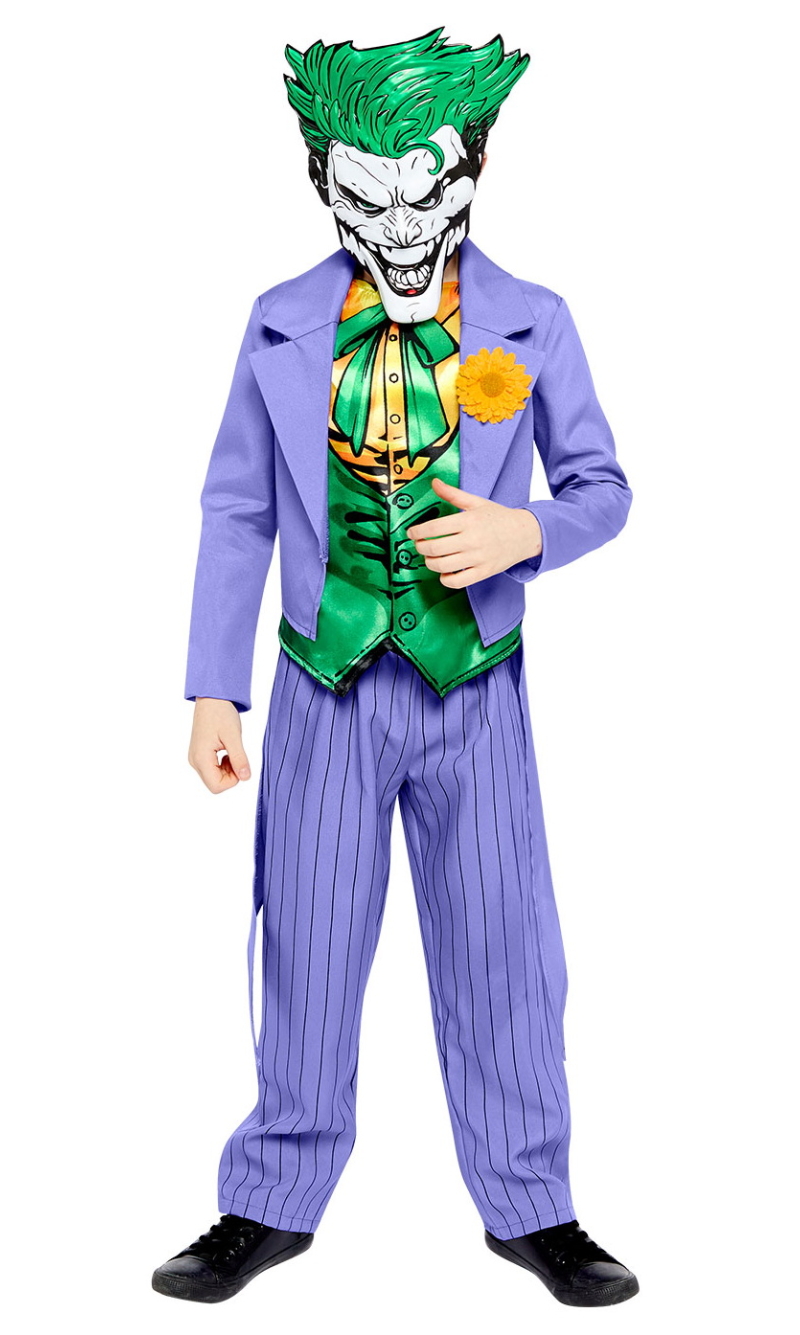Official Licensed Joker Comic Boy Costume - Age 4 to 6 Years