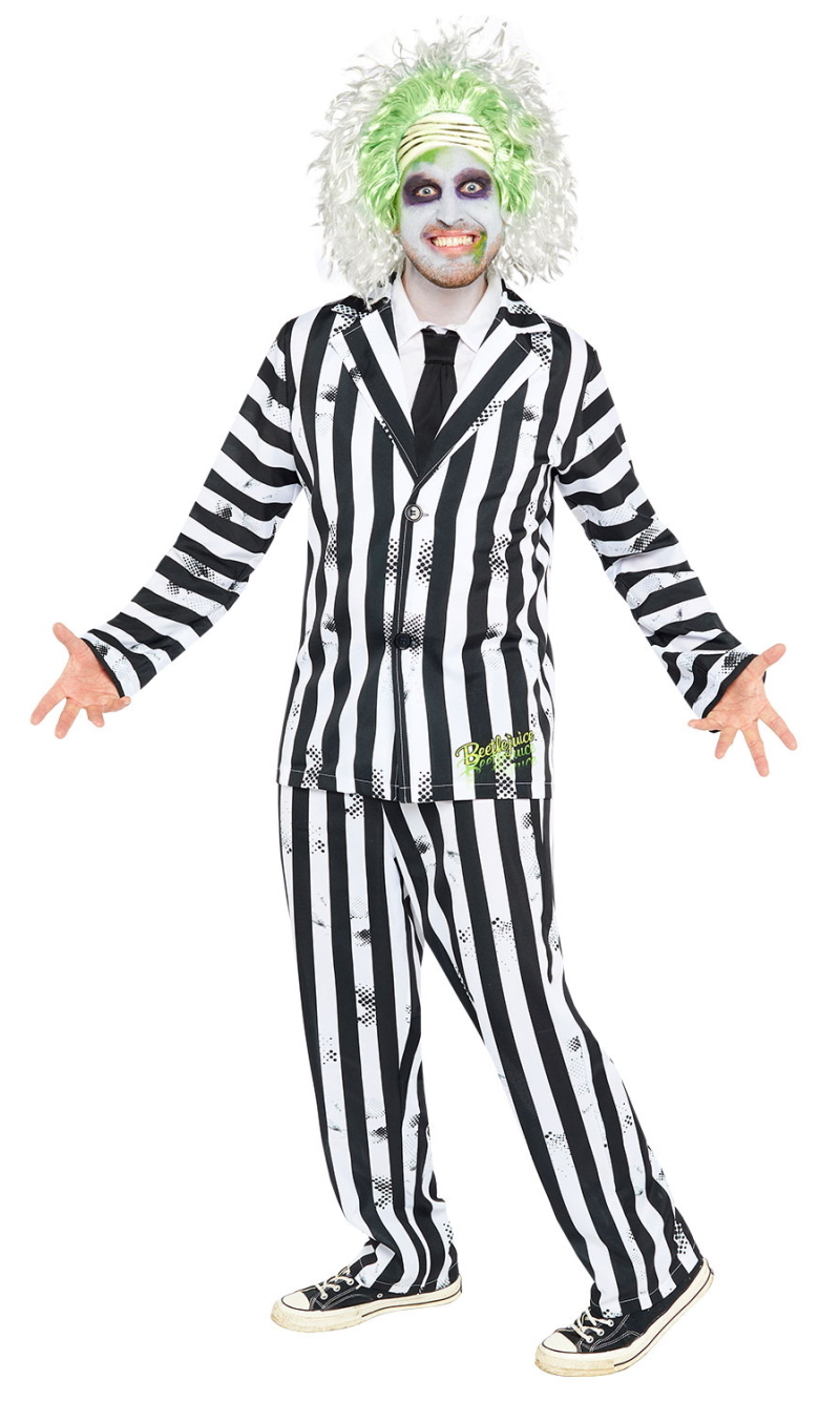 Official Licensed Beetlejuice Man Costume - Adult Size Extra Large