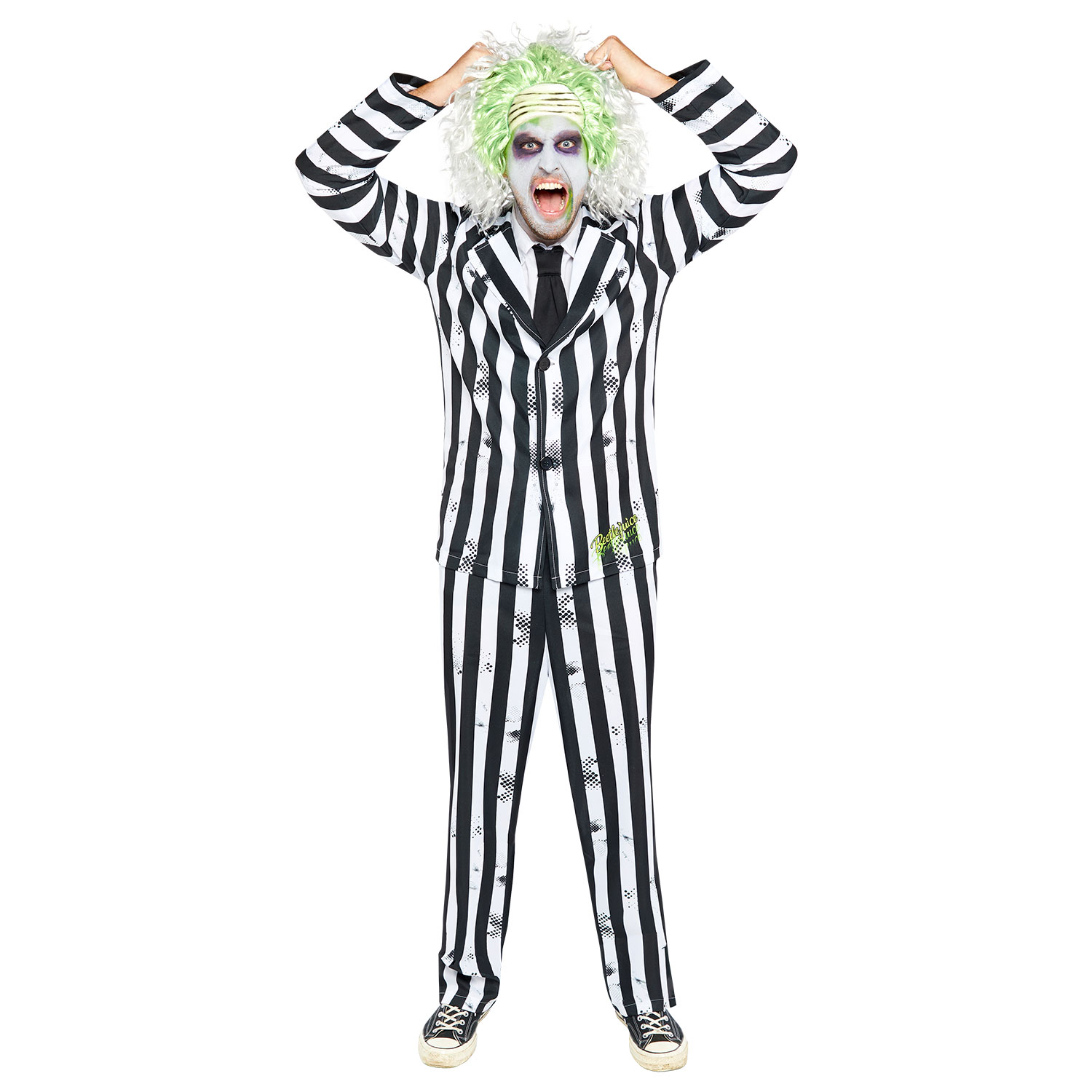 Official Licensed Beetlejuice Man Costume - Adult Size Extra Large - Image 4