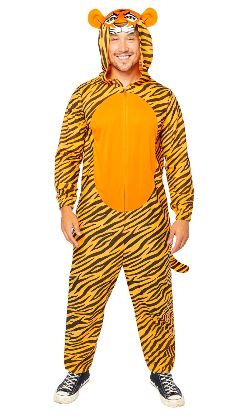 Unisex Wild Tiger Onesie - Adult Size Plus