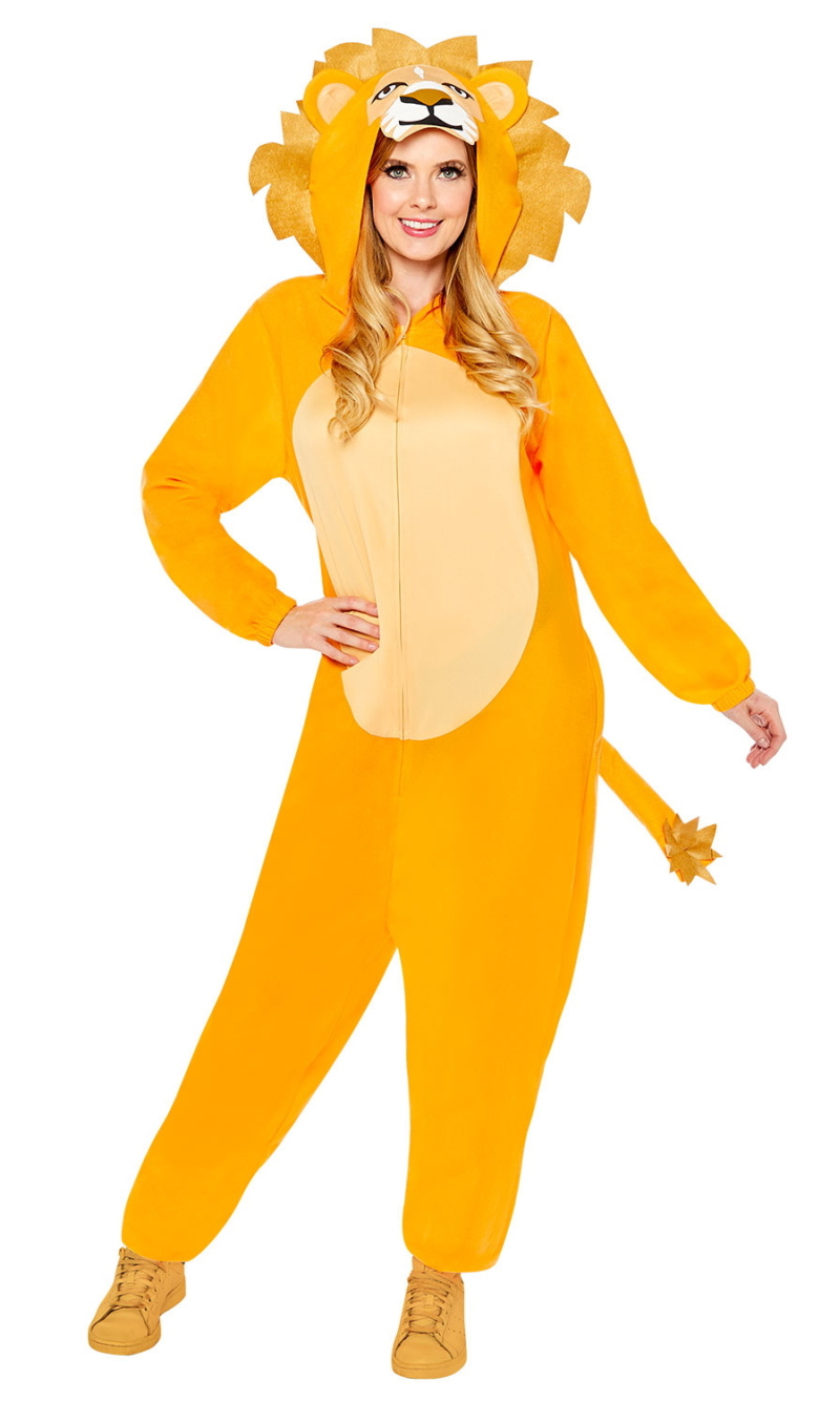 Unisex Jungle Lion Onesie Costume - Adult Size Medium / Large (Standard)