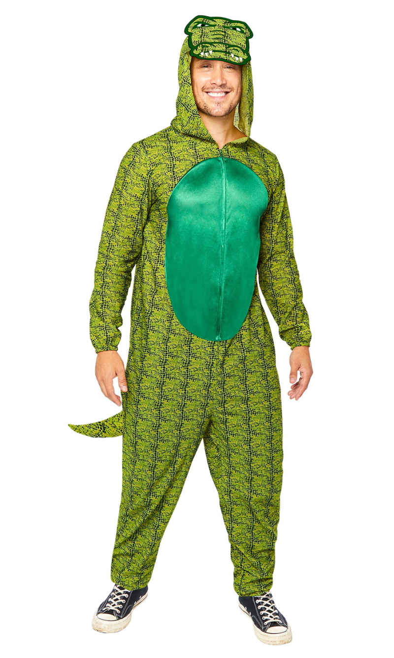 Unisex Mighty Crocodile Onesie Costume - Adult Size Plus