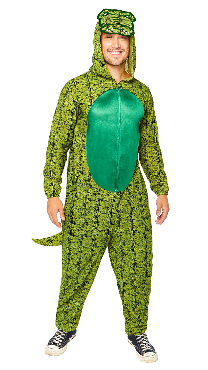Unisex Mighty Crocodile Onesie Costume - Adult Size Plus