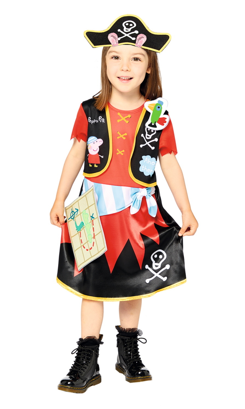 Official Licensed Peppa Pig Dress Pirate Costume - Age 12 to 24 Months