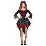 Day Of The Dead Dress Lady Costume - Adult Size Large