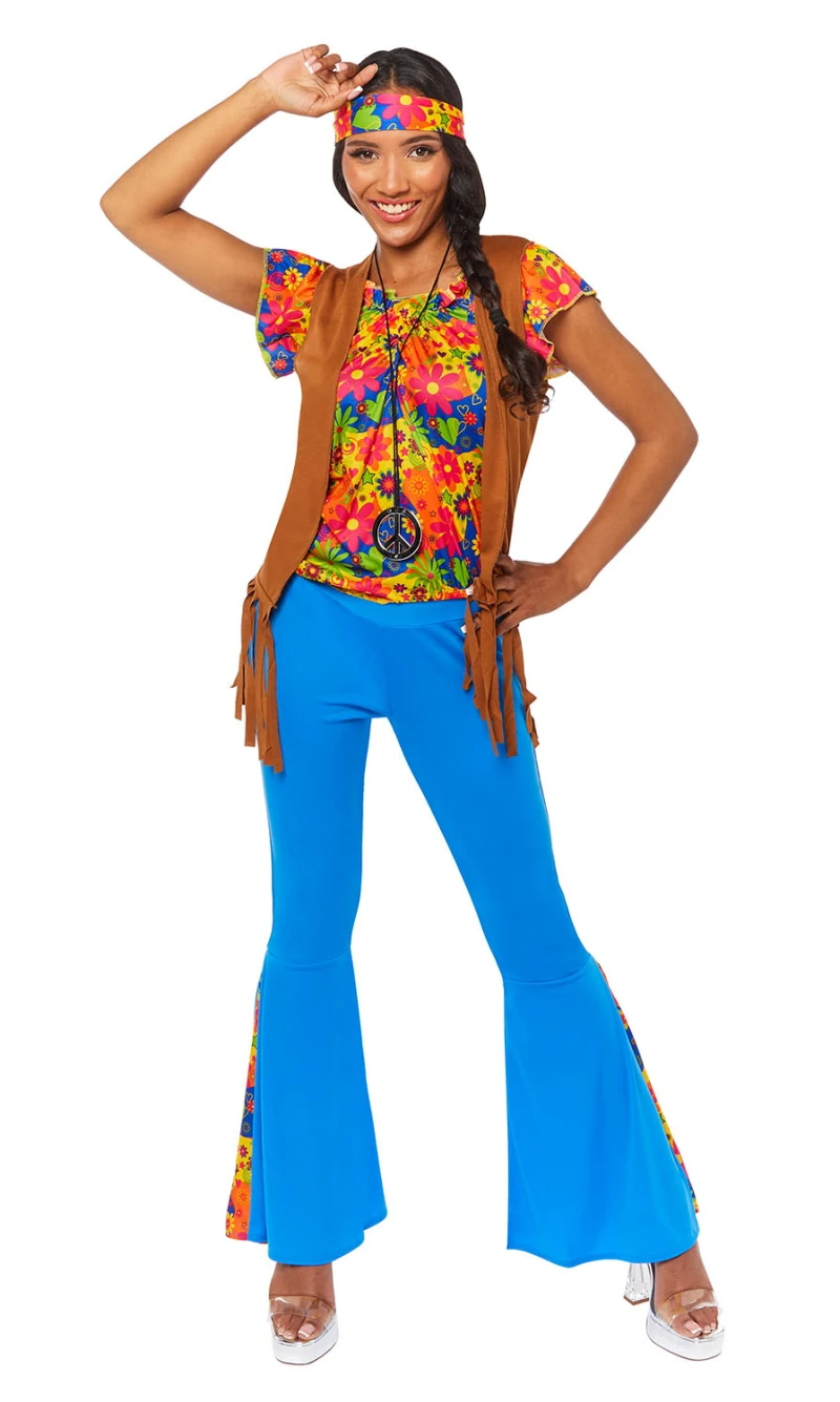 HIppie Party Girl Costume - Adult Size Large