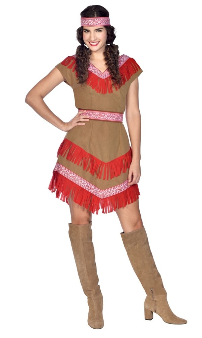 Native American Dress Lady Costume - Adult Size Small