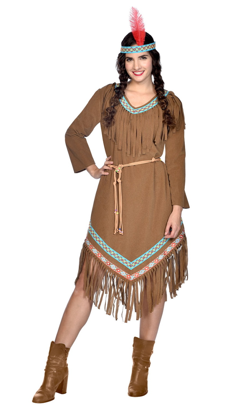 Native Indian Squaw Woman Costume - Adult Size Large
