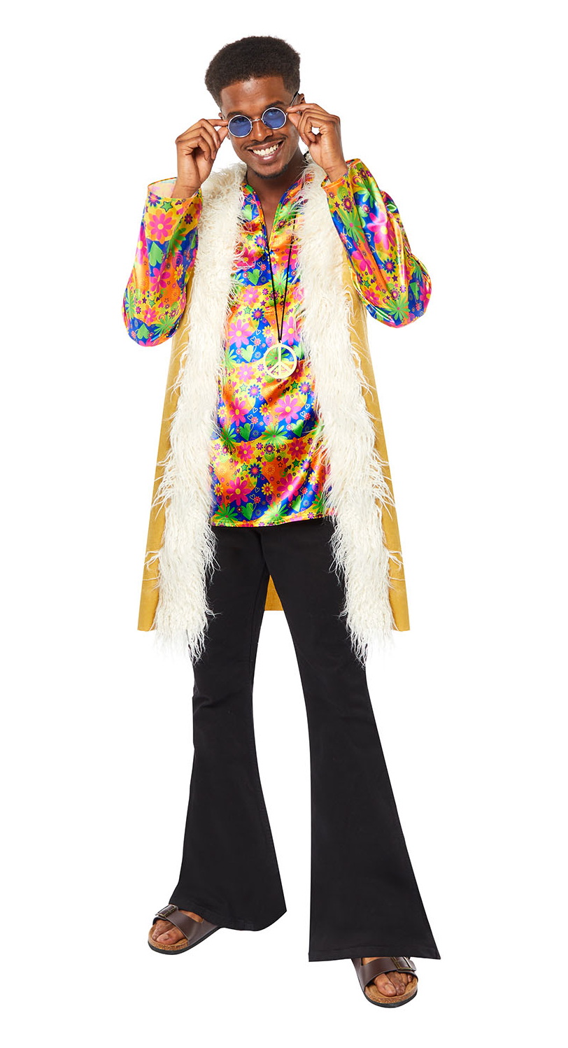 Plush Hippie Man Costume - Adult Size Large