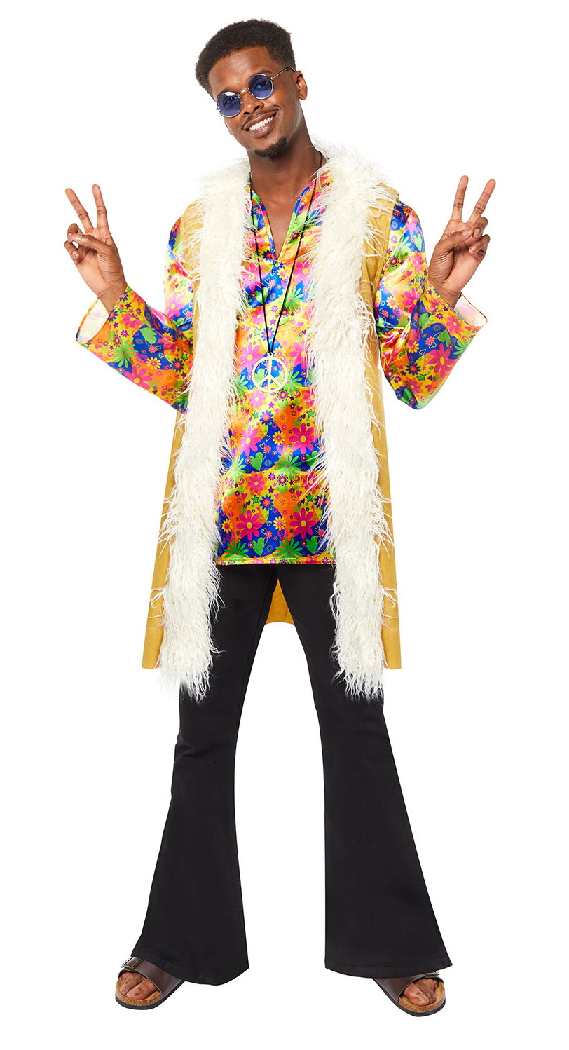 Plush Hippie Man Costume - Adult Size Large - Image 5
