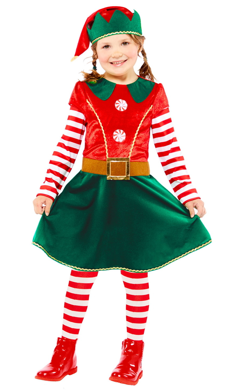 Cute Little Elf Girl Costume - Age 3 to 4 Years