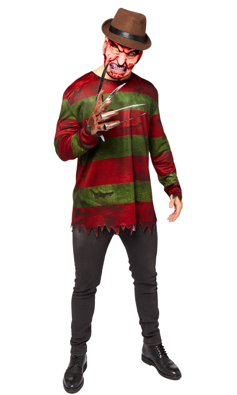 Official Licensed Freddy Kruger Man Costume - Adult Size Large