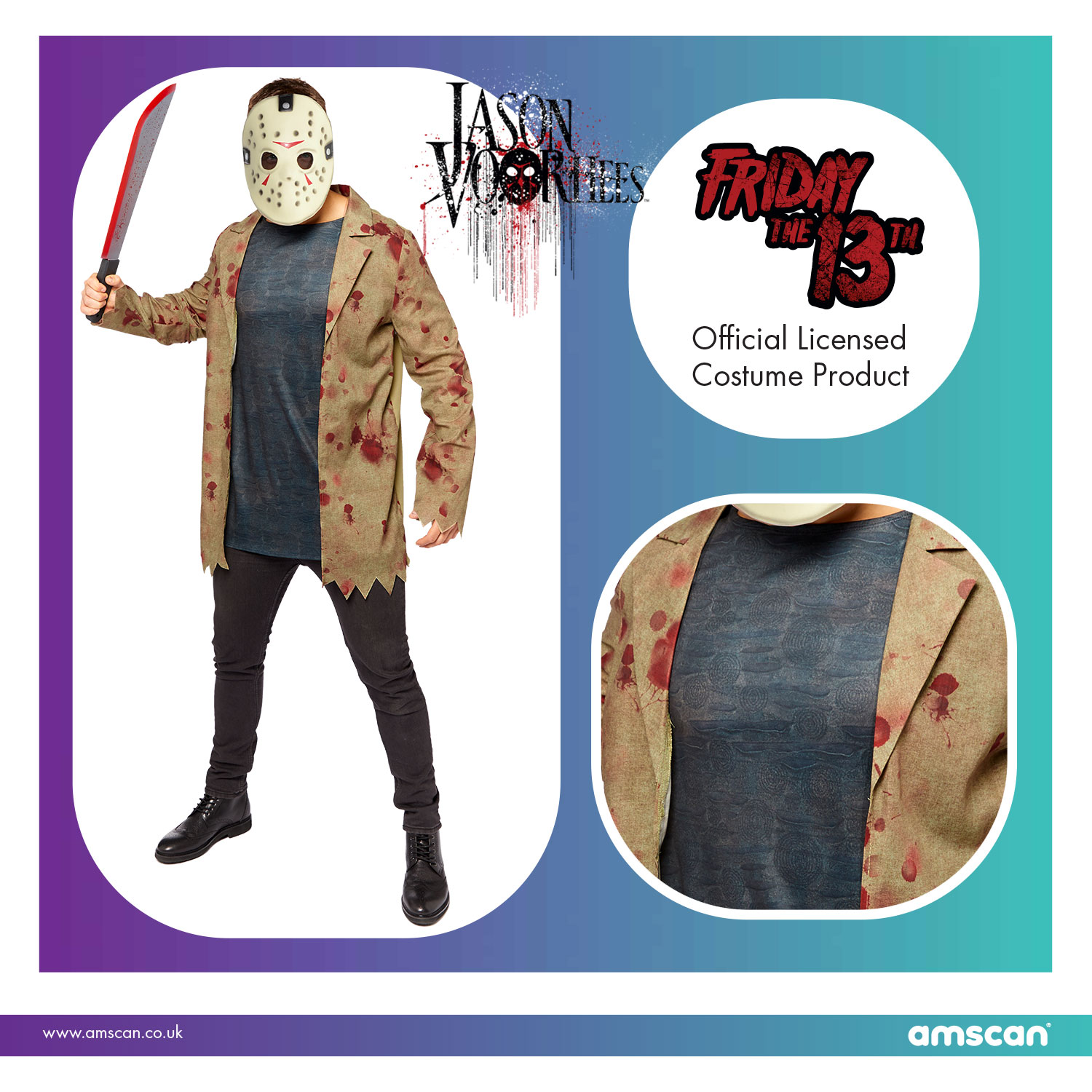 Official Licensed Jason Man Costume - Adult Size Extra Large - Image 3