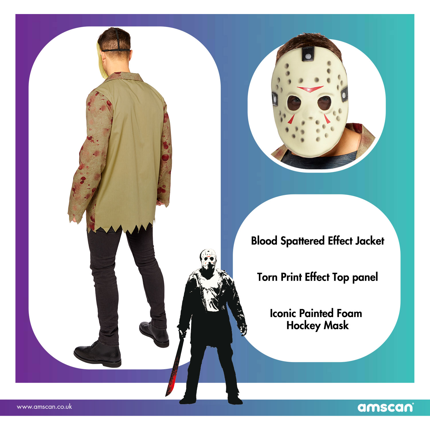 Official Licensed Jason Man Costume - Adult Size Extra Large - Image 4
