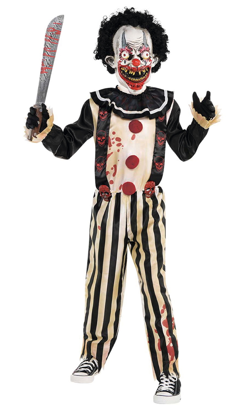 Slasher Clown Boy Costume - Age 6 to 8 Years