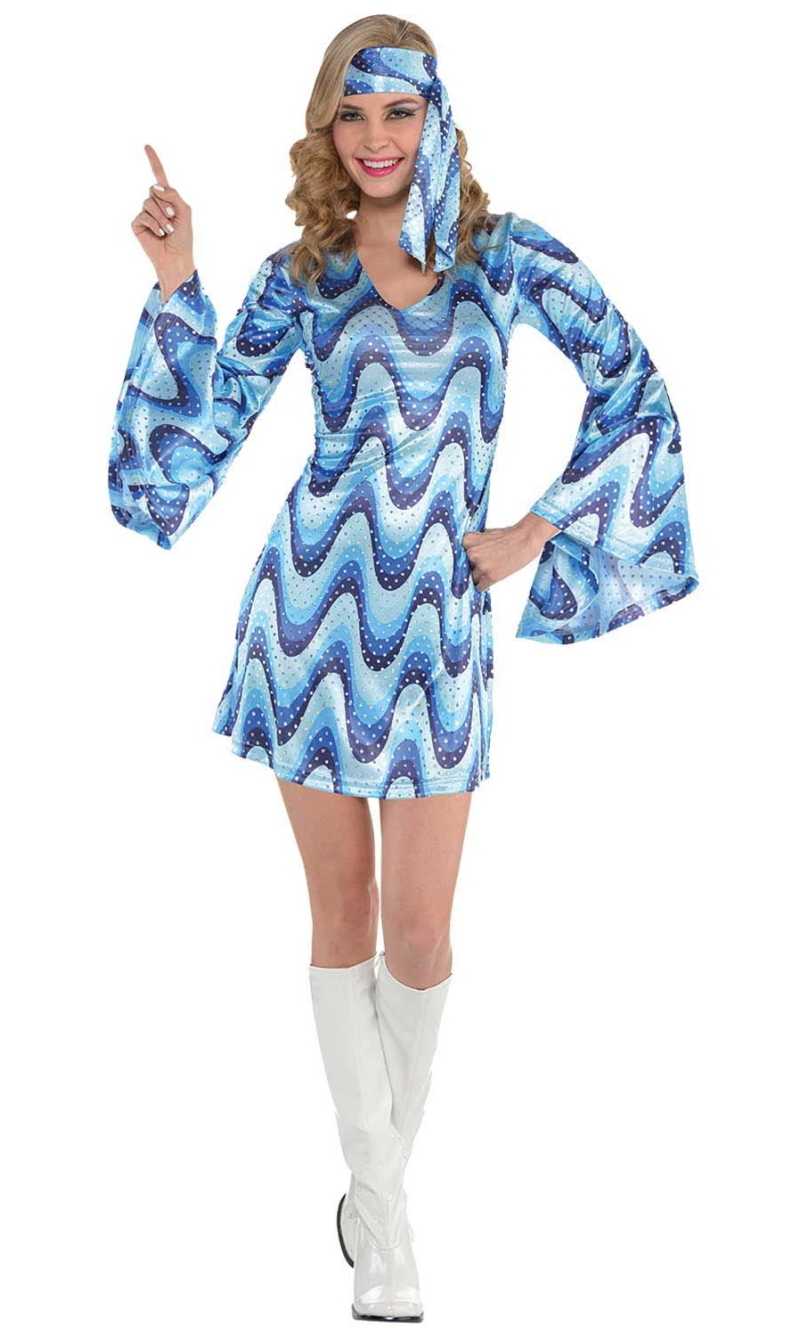 Funky Disco Lady Diva Costume - Adult Size Medium / Large
