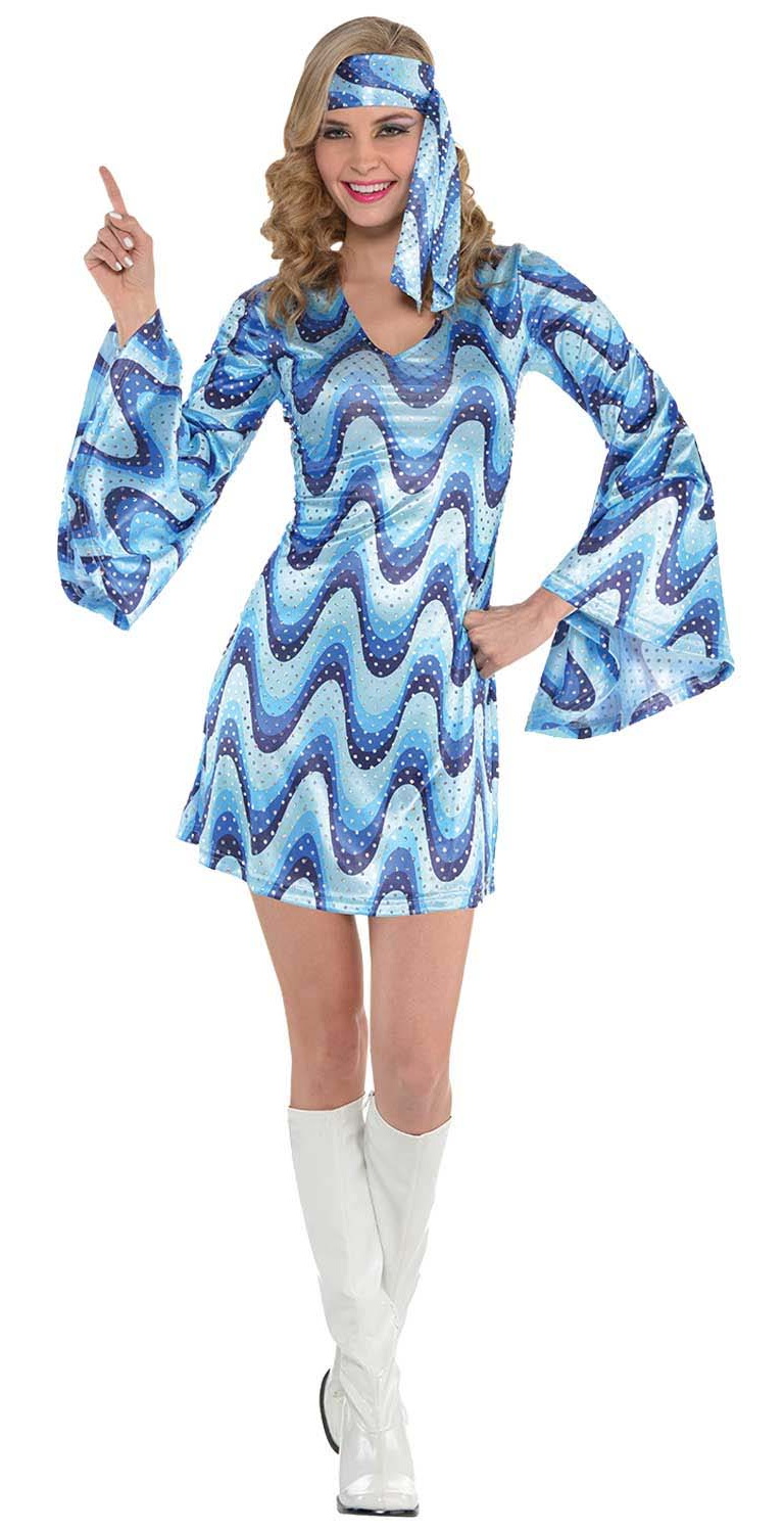 Funky Disco Lady Diva Costume - Adult Size Medium / Large