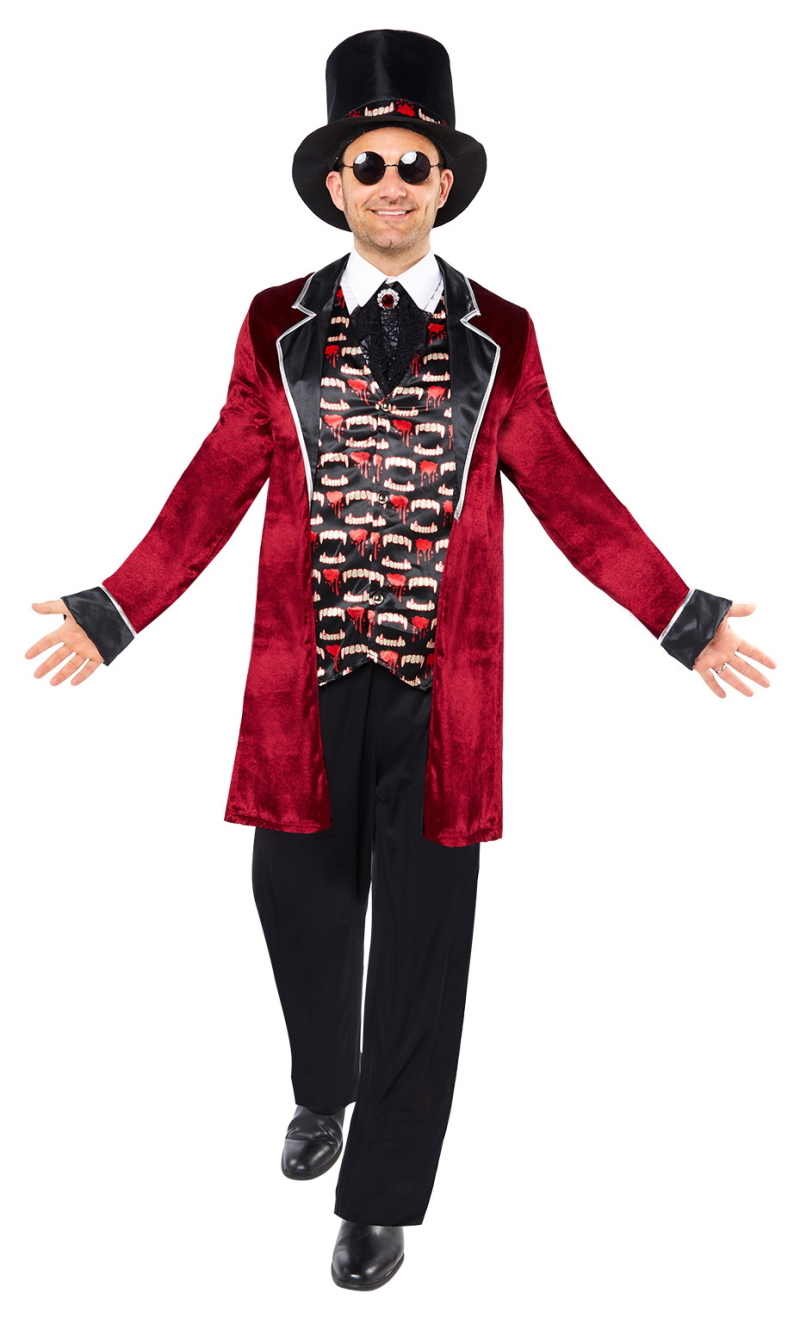 Midnight Vampire Man Costume - Adult Size Medium