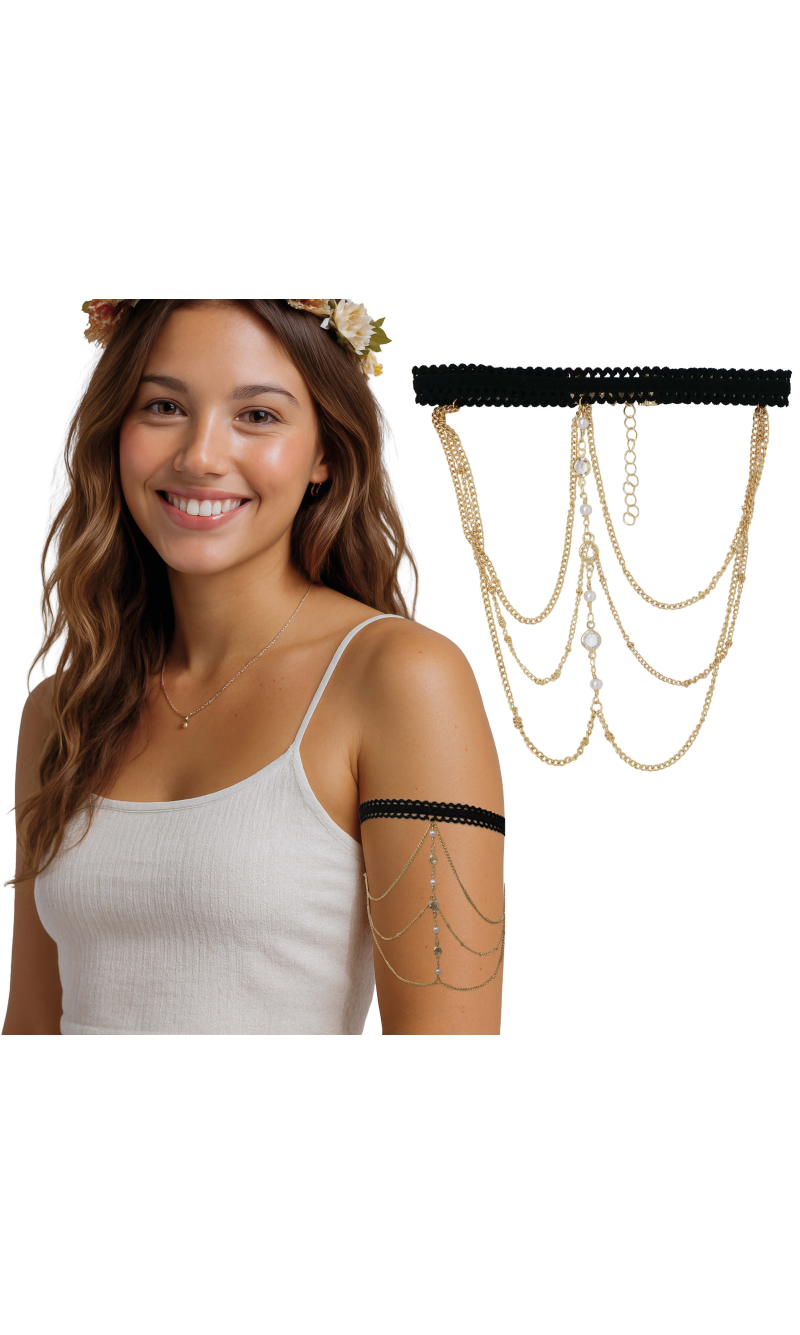 Arm Bracelet With Silver Stones