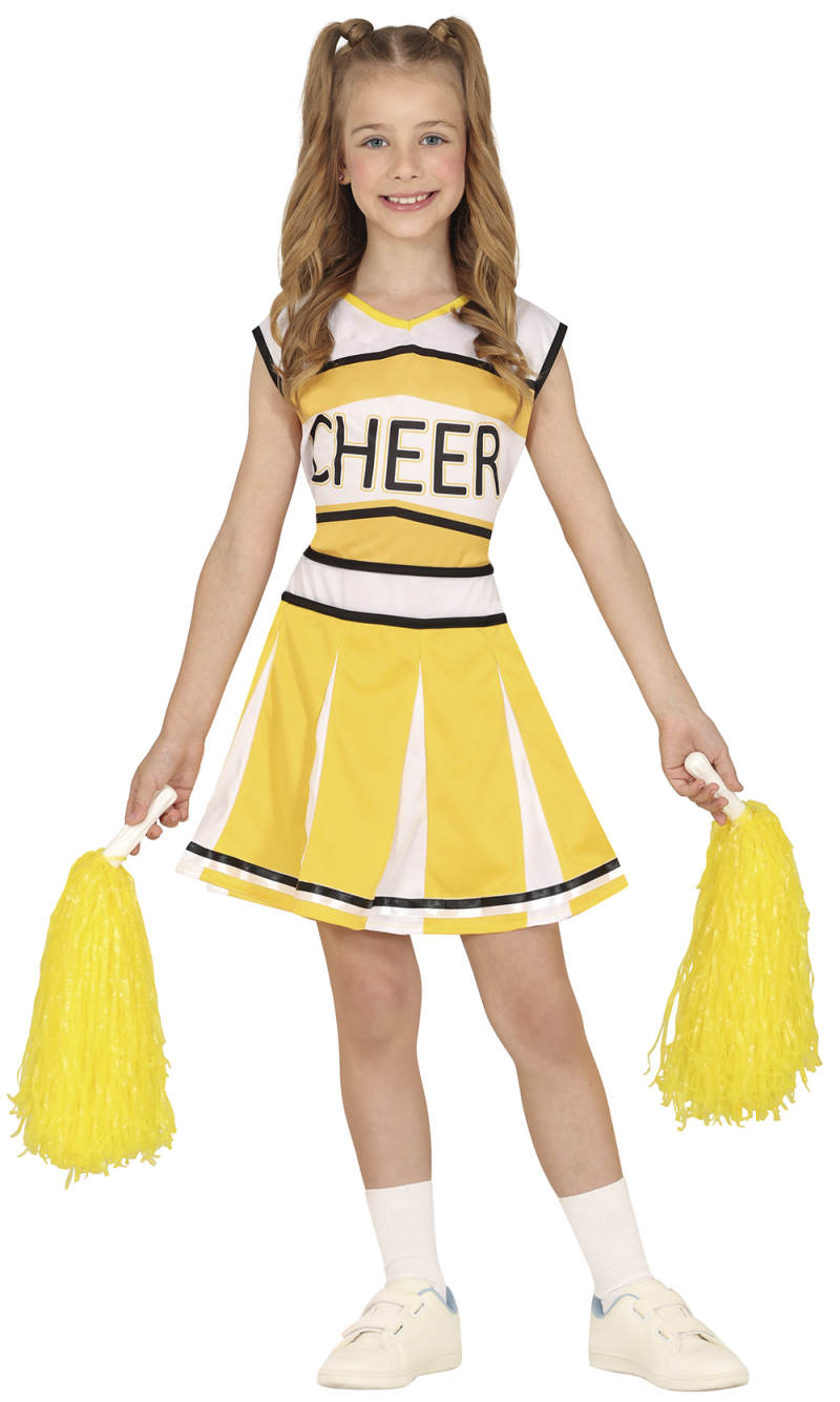 Cheerleader Yellow Girl Costume - Age 10 to 12 Years