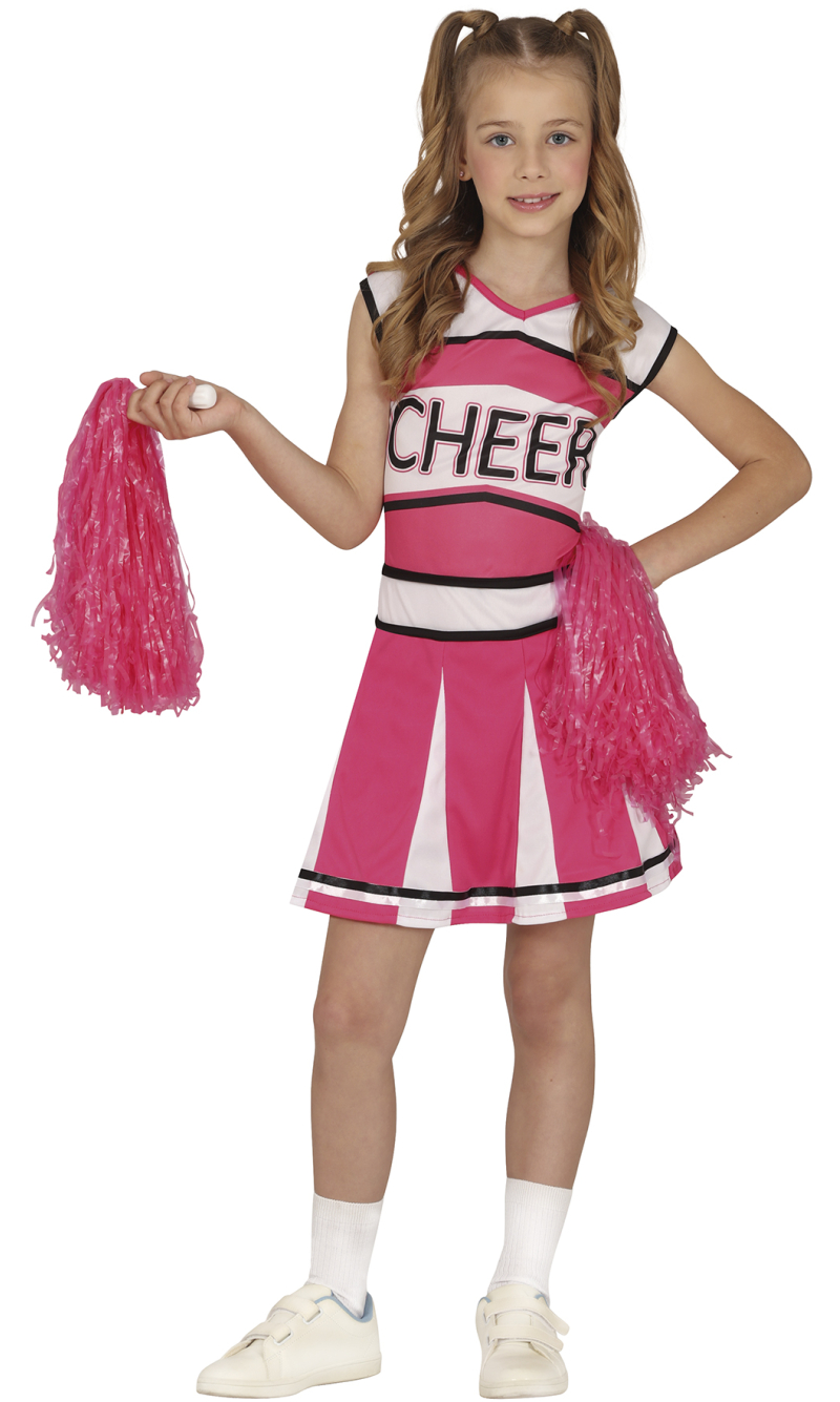 Cheerleader Pink Girl Costume - Age 10 to 12 Years